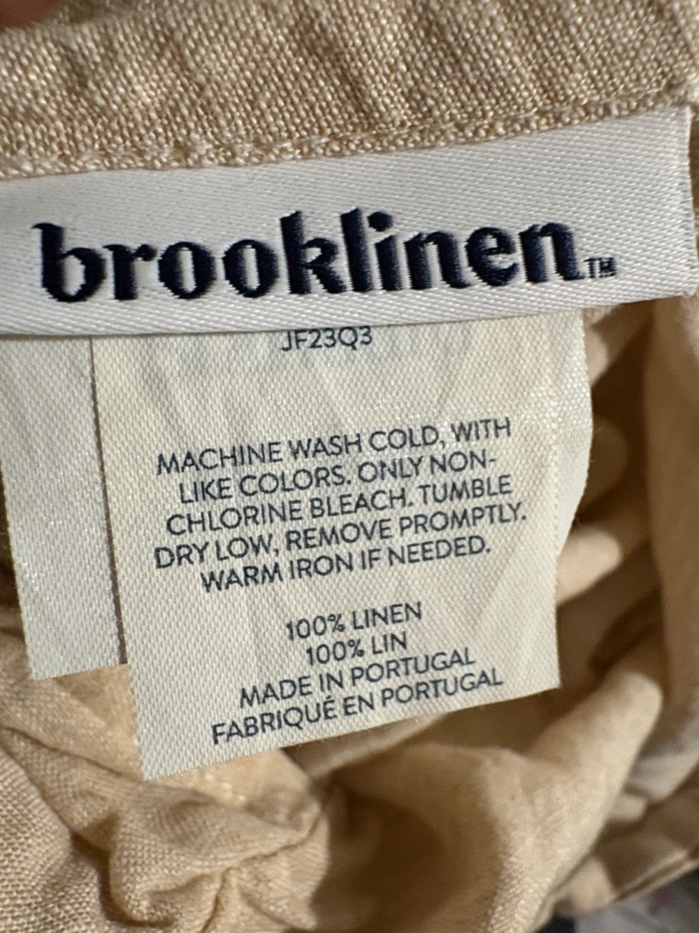 Brooklinen Beige Linen King Duvet and Pillow Cases